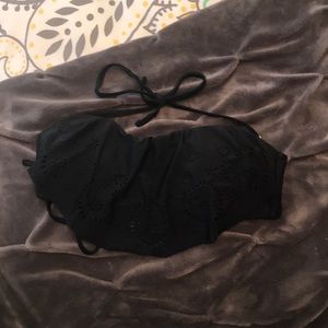 Patterned target bikini top, w/ adjustable straps